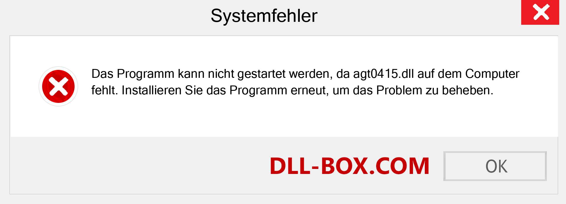 agt0415.dll-Datei fehlt?. Download für Windows 7, 8, 10 - Fix agt0415 dll Missing Error unter Windows, Fotos, Bildern